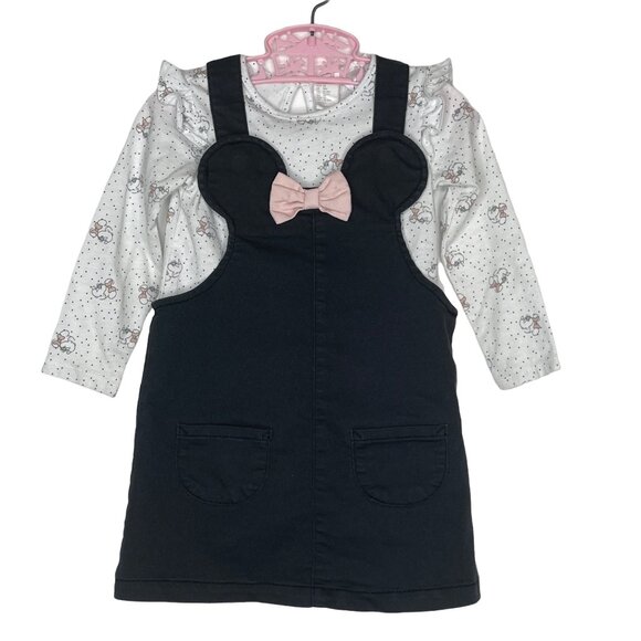 H&M Disney Toddler's 18M 2 Piece Pinafore Long Sleeve Top - Picture 1 of 11